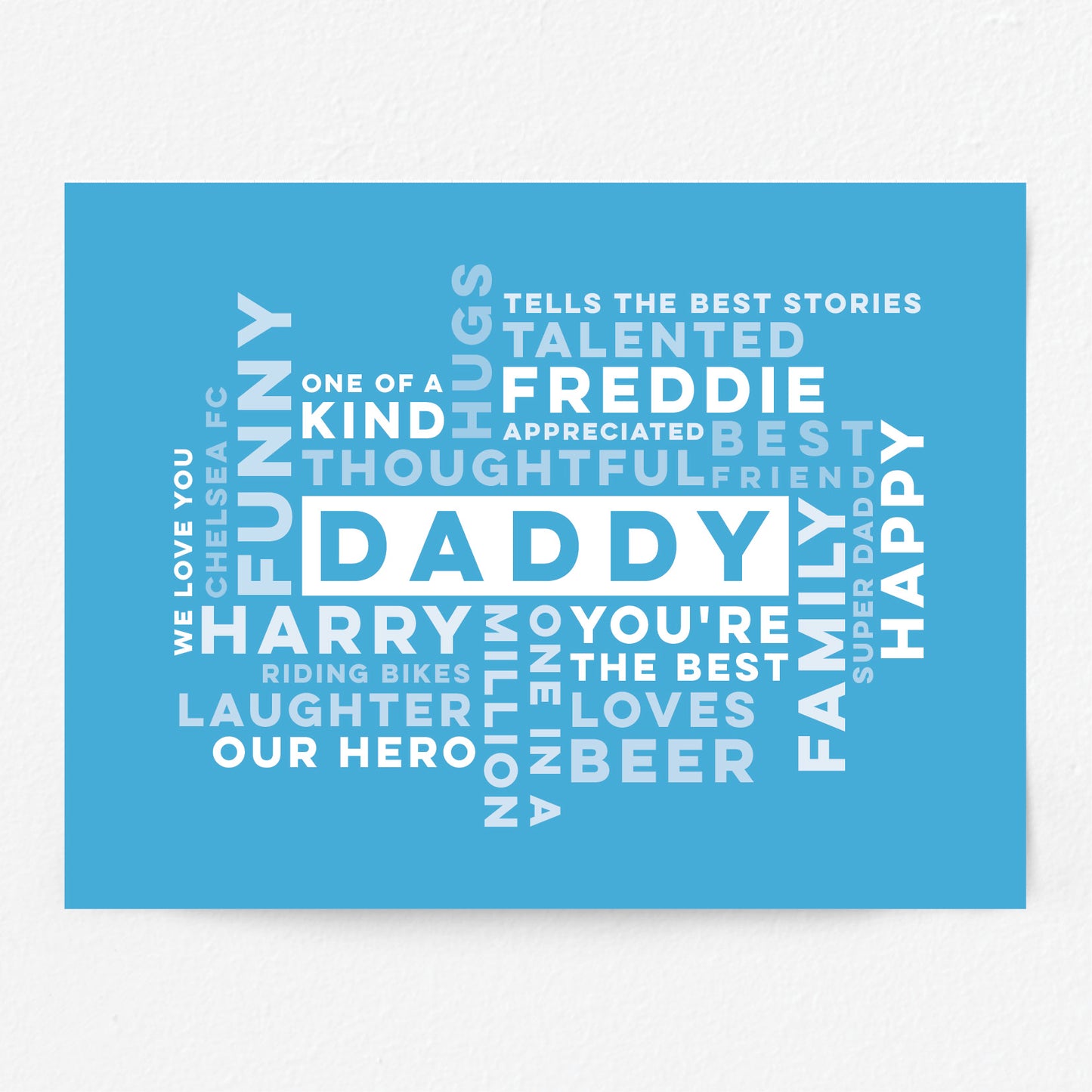 Custom Word Art Print - Best Daddy