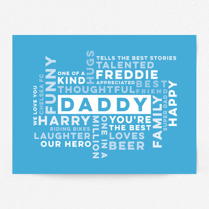 Custom Word Art Print - Best Daddy