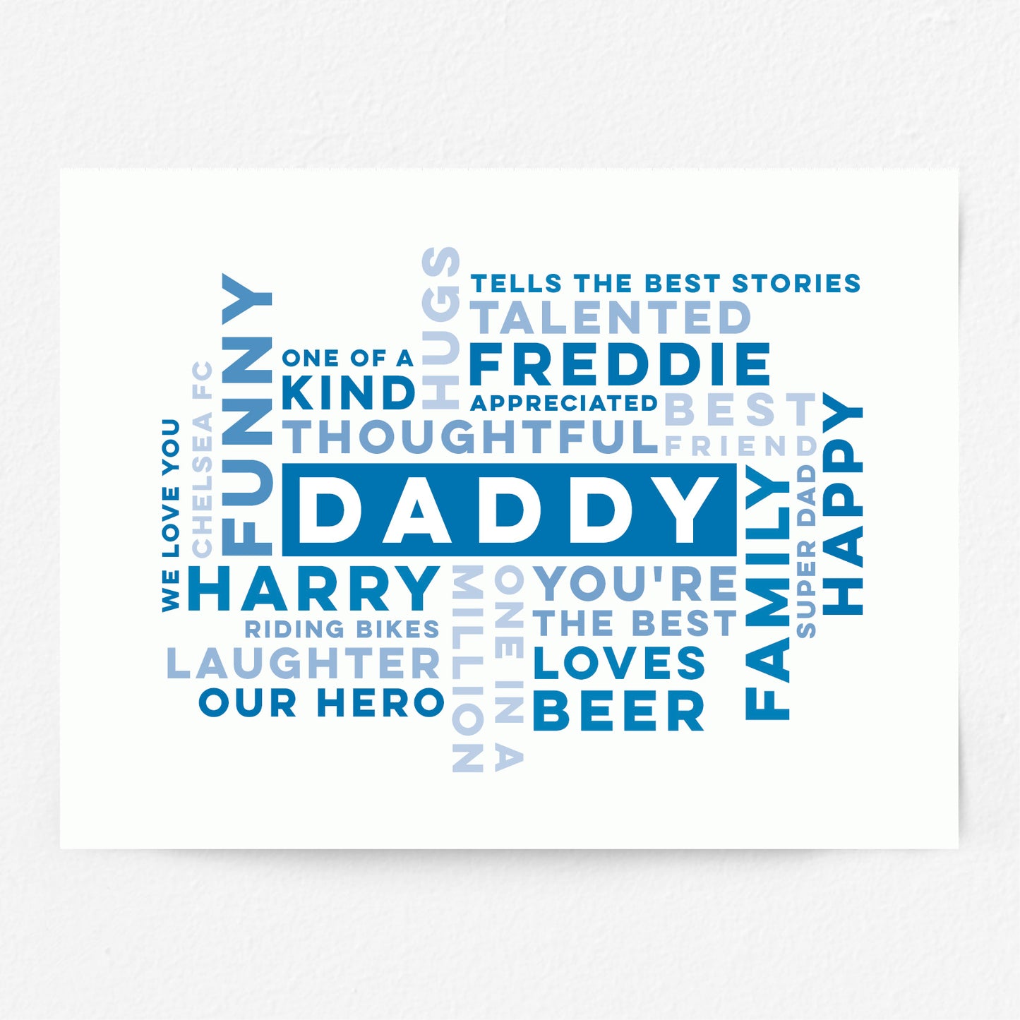 Custom Word Art Print - Best Daddy