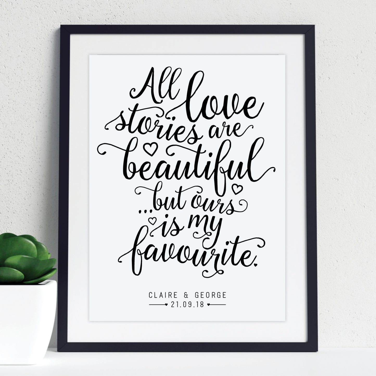 Custom Quote Print - All Love Stories Are Beautiful
