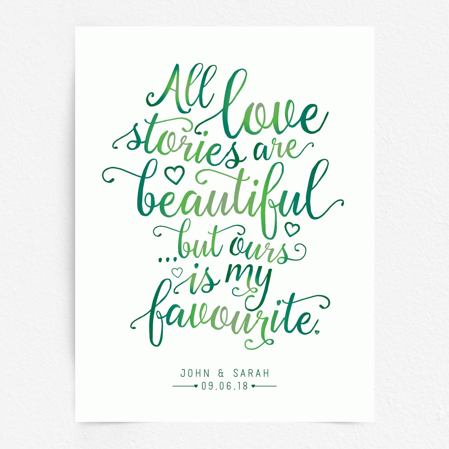 Custom Quote Print - All Love Stories Are Beautiful