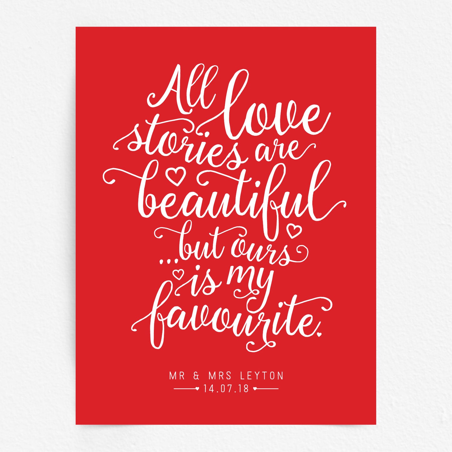 Custom Quote Print - All Love Stories Are Beautiful