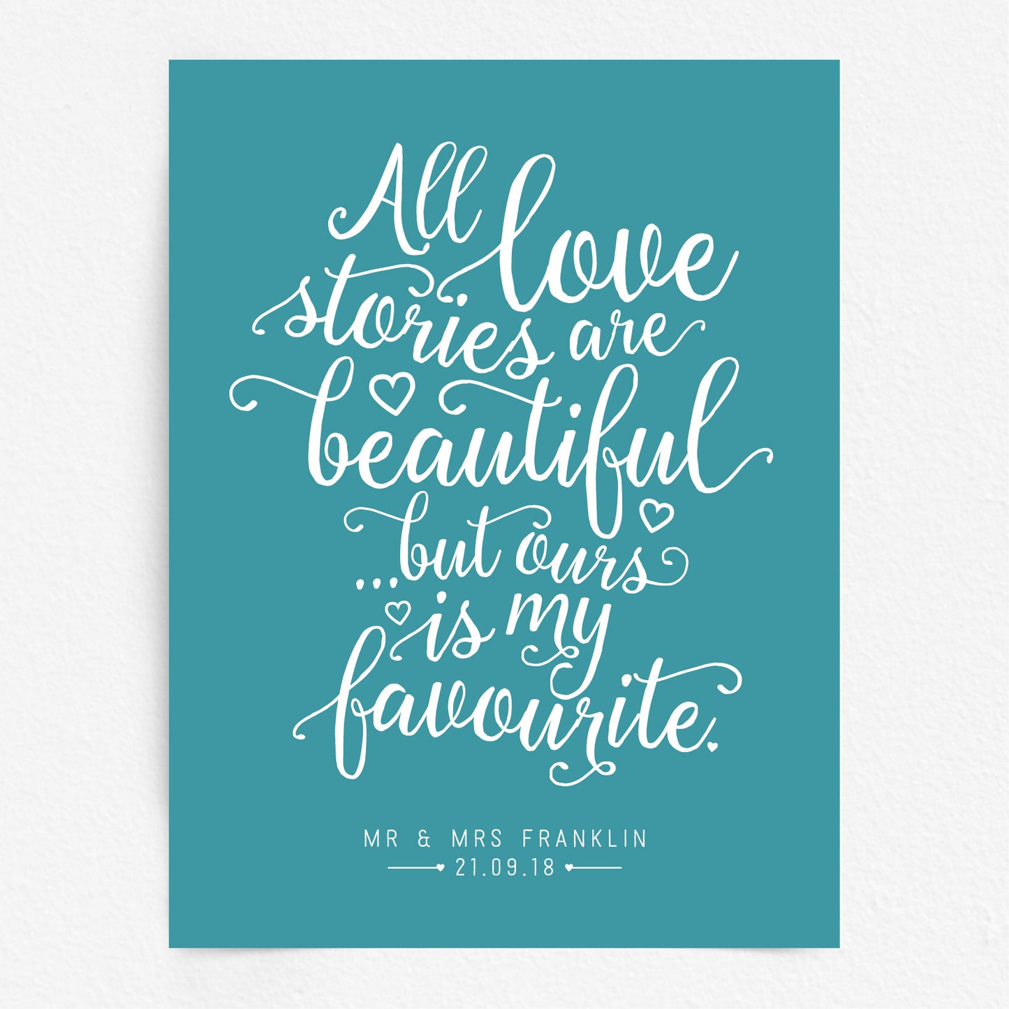 Custom Quote Print - All Love Stories Are Beautiful