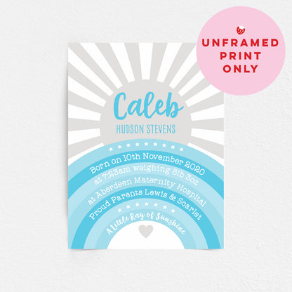 Custom Baby Print - Sunshine Rainbow