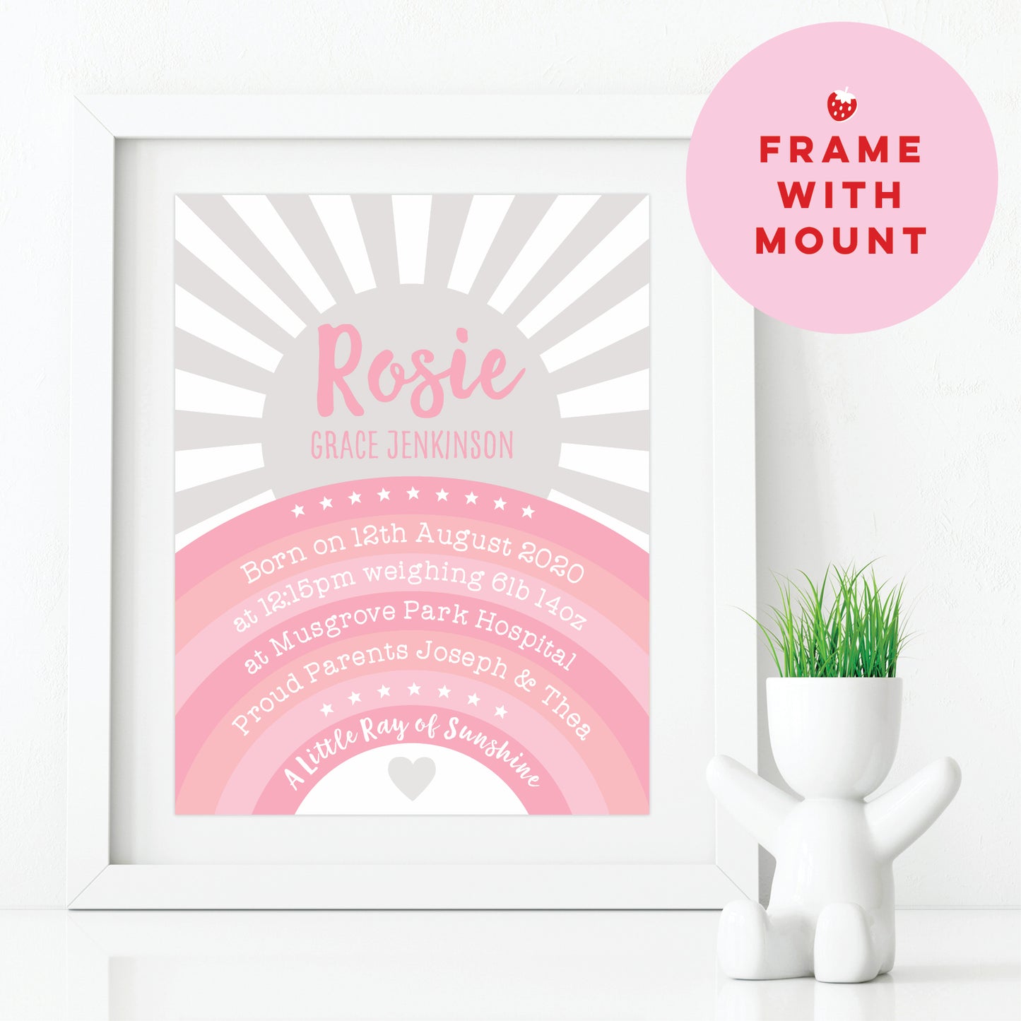Custom Baby Print - Sunshine Rainbow