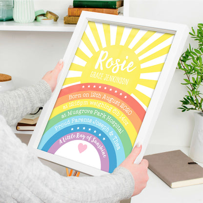 Custom Baby Print - Sunshine Rainbow