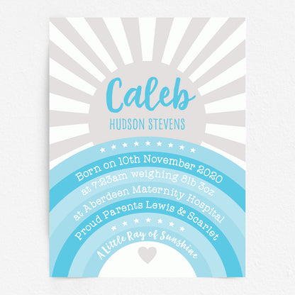 Custom Baby Print - Sunshine Rainbow