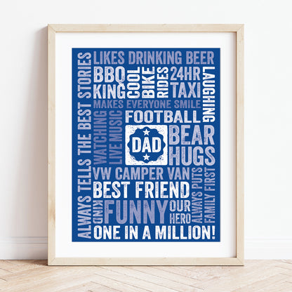 Custom Word Art Print - For Dad