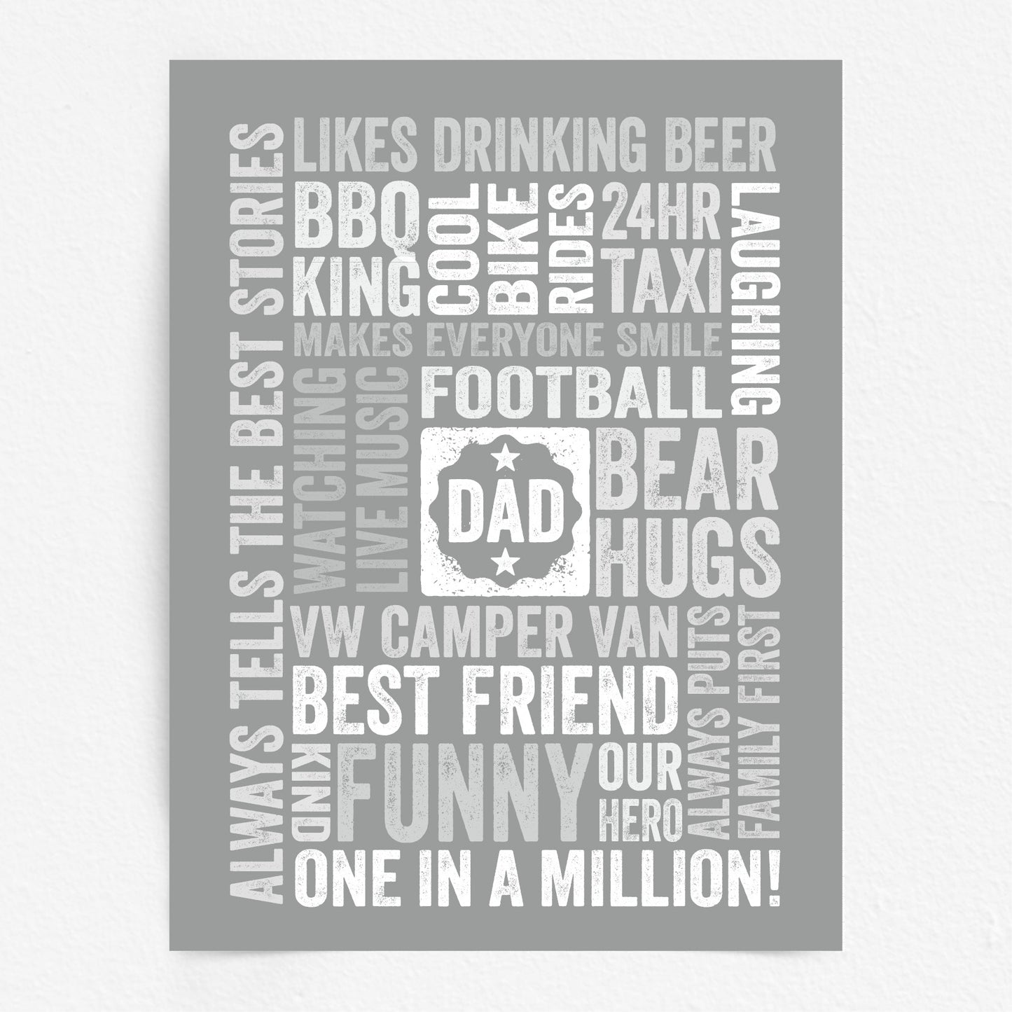 Custom Word Art Print - For Dad
