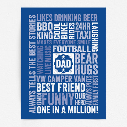 Custom Word Art Print - For Dad