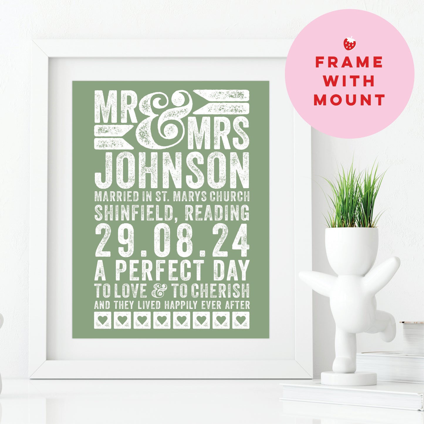 Custom Mr & Mrs Wedding Print - A Perfect Day